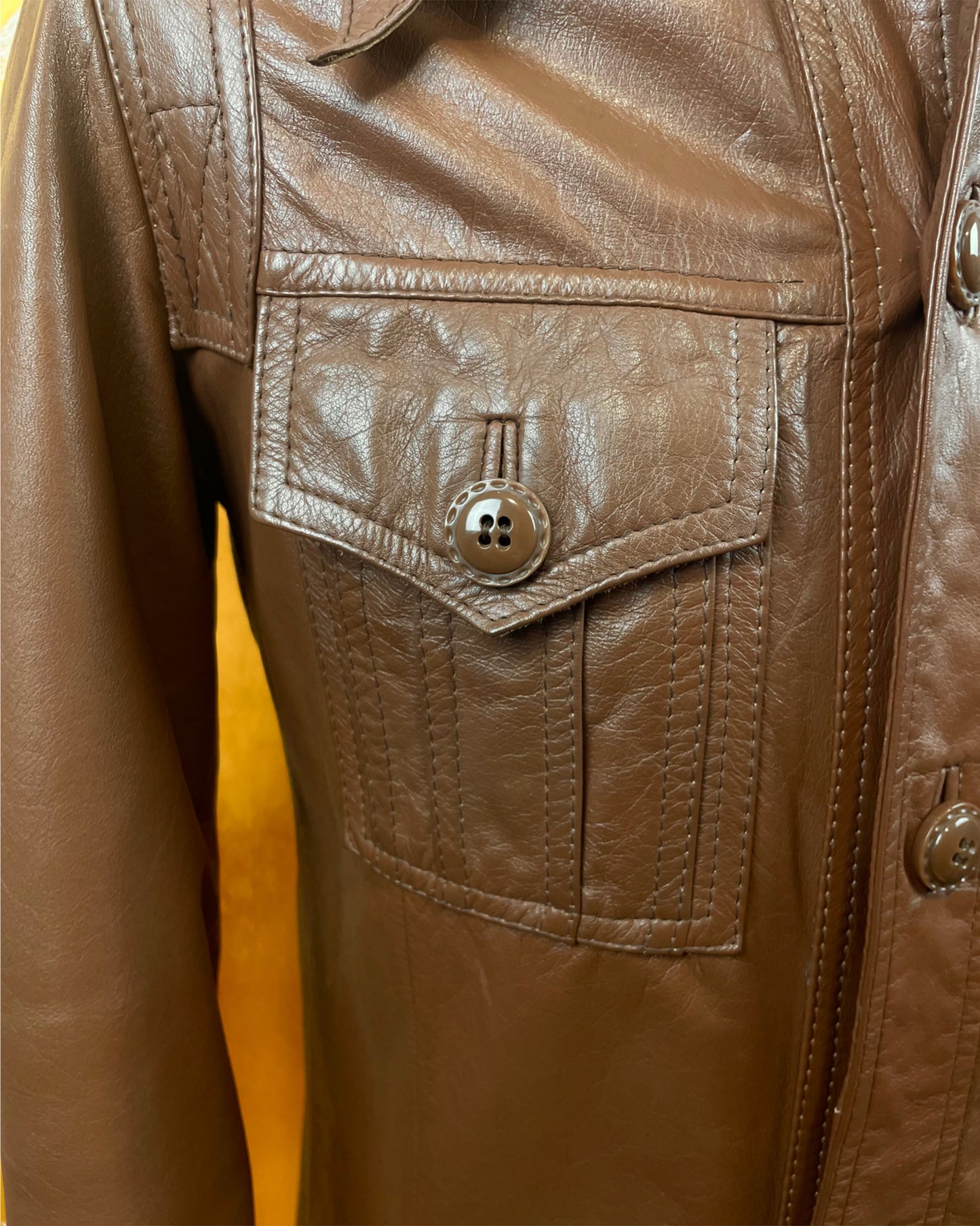 Vintage 1970’s Dagger Collar Leather Jacket by Echt Leder