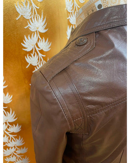 Vintage 1970’s Dagger Collar Leather Jacket by Echt Leder