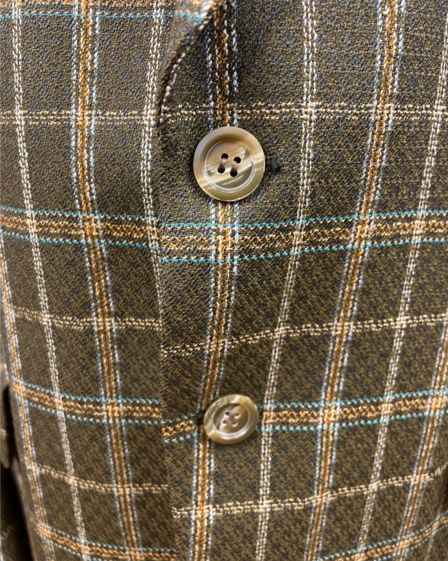 Vintage 1960’s 1970’s Green Plaid Blazer by David Little