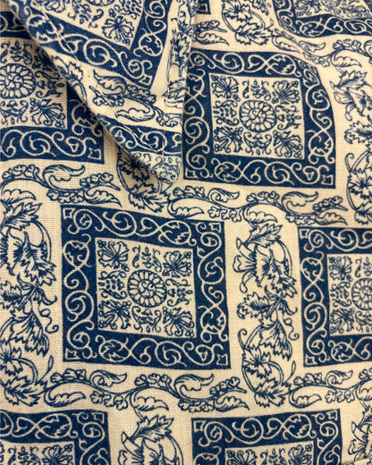 1960’s 1970’s Blue Floral Patterned Shirt by Donlin