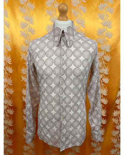 Vintage 1960’s 1970’s Beagle Collar Shirt Psychedelic Mod