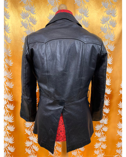 Vintage 1960’s 1970’s Black Leather Jacket