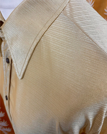 Vintage 1960’s 1970’s Gold Beagle Collar Shirt by Terrow